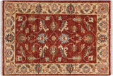 handmade Traditional Kafkaz Chobi Ziegler Rust Ivory Hand Knotted RECTANGLE 100% WOOL area rug 2 x 3