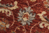 handmade Traditional Kafkaz Chobi Ziegler Rust Ivory Hand Knotted RECTANGLE 100% WOOL area rug 2 x 3