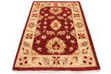 handmade Traditional Kafkaz Chobi Ziegler Red Ivory Hand Knotted RECTANGLE 100% WOOL area rug 2 x 3