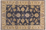 Classic Ziegler Stern Grey Ivory Hand-Knotted Wool Rug - 1'11'' x 2'9''
