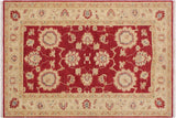 Bohemien Ziegler Strand Red Ivory Hand-Knotted Wool Rug - 3'0'' x 4'8''