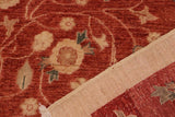 Handmade Kafakz Chobi Ziegler Modern Contemporary Red Tan Hand Knotted Rectangel Hand Knotted 100% Vegetable Dyed wool area rug 10 x 13