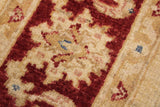handmade Traditional Kafkaz Chobi Ziegler Ivory Red Hand Knotted RECTANGLE 100% WOOL area rug 3 x 5