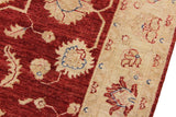 handmade Traditional Kafkaz Chobi Ziegler Red Ivory Hand Knotted RECTANGLE 100% WOOL area rug 3 x 5
