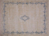Distressed Tenisha Beige/Tan Wool Rug - 9'9'' x 12'11''