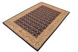 handmade Transitional Kafkaz Chobi Ziegler Blue Gold Hand Knotted RECTANGLE 100% WOOL area rug 10 x 14