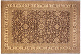 Boho Chic Ziegler Meredith Brown Ivory Hand-Knotted Wool Rug - 9'10'' x 12'10''