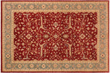 Shabby Chic Ziegler Leigh Red Blue Hand-Knotted Wool Rug - 10'2'' x 14'0''