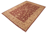 handmade Traditional Kafkaz Chobi Ziegler Brown Tan Hand Knotted RECTANGLE 100% WOOL area rug 10 x 14