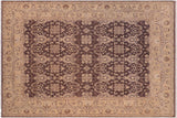 handmade Traditional Kafkaz Chobi Ziegler Charcoal Beige Hand Knotted RECTANGLE 100% WOOL area rug 8 x 10