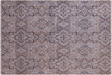 handmade Transitional Kafkaz Chobi Ziegler Gray Lt. Blue Hand Knotted RECTANGLE WOOL&SILK area rug 8 x 10