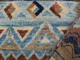 handmade Geometric Khorgeen Beige Brown Hand Knotted RECTANGLE 100% WOOL area rug 3x5