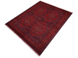 handmade Tribal Biljik Khal Muhammadi Red Blue Hand Knotted RECTANGLE 100% WOOL area rug 7x10