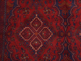 handmade Tribal Biljik Khal Muhammadi Red Blue Hand Knotted RECTANGLE 100% WOOL area rug 7x10