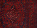 handmade Tribal Biljik Khal Muhammadi Red Blue Hand Knotted RECTANGLE 100% WOOL area rug 7x10