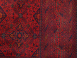 handmade Tribal Biljik Khal Muhammadi Red Blue Hand Knotted RECTANGLE 100% WOOL area rug 7x10