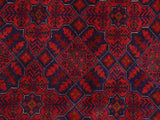 handmade Tribal Biljik Khal Muhammadi Red Blue Hand Knotted RECTANGLE 100% WOOL area rug 6x8