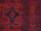 handmade Tribal Biljik Khal Muhammadi Red Blue Hand Knotted RECTANGLE 100% WOOL area rug 6x10