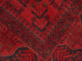 handmade Tribal Biljik Khal Muhammadi Drk. Red Drk. Blue Hand Knotted RECTANGLE 100% WOOL area rug 5x6