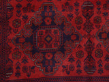 handmade Tribal Biljik Khal Muhammadi Red Blue Hand Knotted RECTANGLE 100% WOOL area rug 6x8