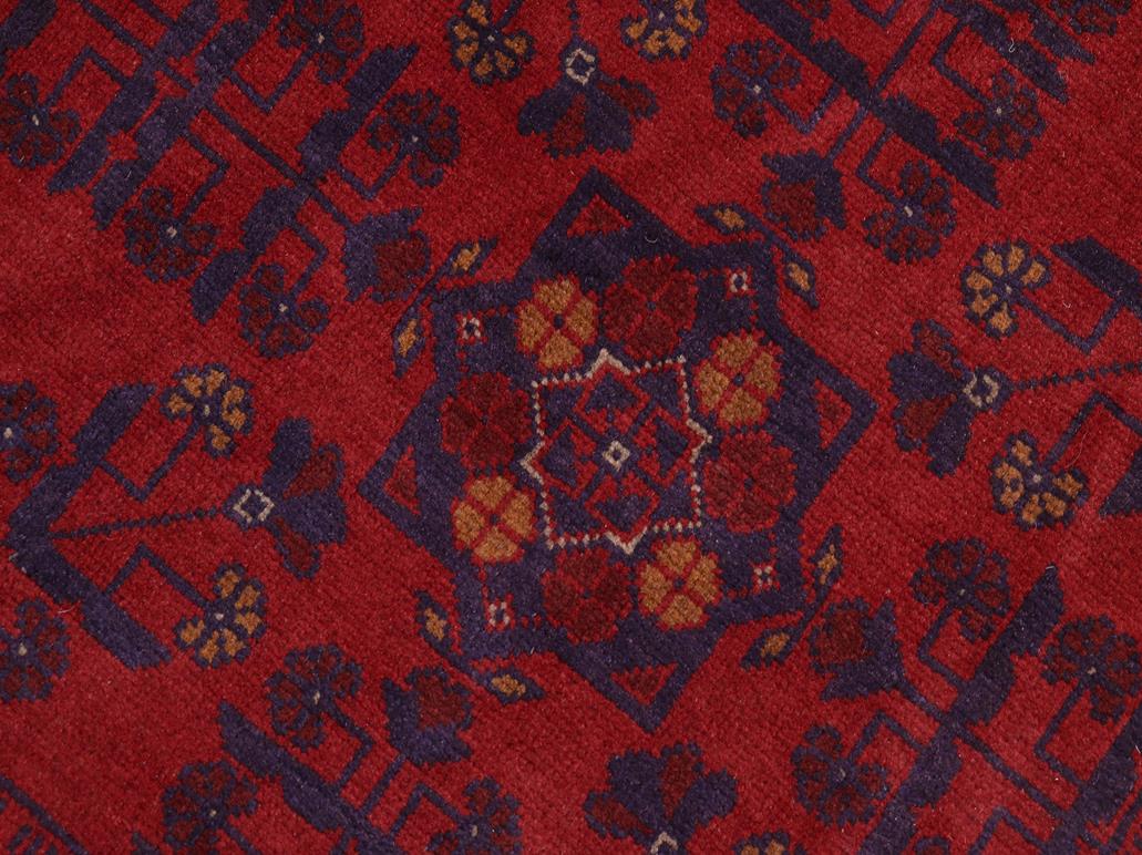 handmade Tribal Biljik Khal Muhammadi Red Blue Hand Knotted RECTANGLE 100% WOOL area rug 5x6