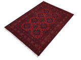 handmade Tribal Biljik Khal Muhammadi Red Blue Hand Knotted RECTANGLE 100% WOOL area rug 4x6