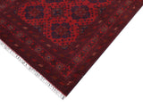 handmade Tribal Biljik Khal Muhammadi Red Blue Hand Knotted RECTANGLE 100% WOOL area rug 4x6