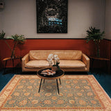 handmade Traditional Kafkaz Chobi Ziegler Gray Beige Hand Knotted RECTANGLE 100% WOOL area rug 10 x 15