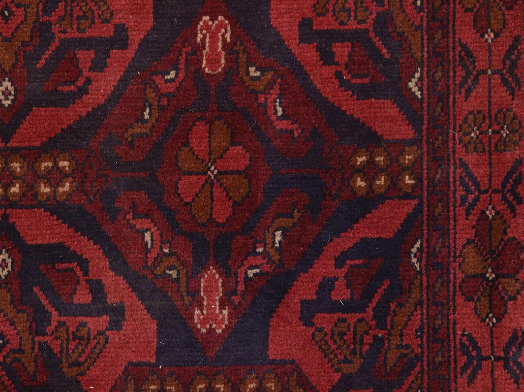 handmade Tribal Biljik Khal Muhammadi Red Blue Hand Knotted RECTANGLE 100% WOOL area rug 4x5