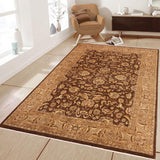 handmade Traditional Kafkaz Chobi Ziegler Brown Beige Hand Knotted RECTANGLE 100% WOOL area rug 10 x 13