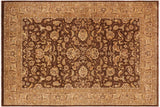 Classic Ziegler Alyssa Brown Beige Hand-Knotted Wool Rug - 9'11'' x 12'11''