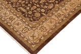 handmade Traditional Kafkaz Chobi Ziegler Brown Tan Hand Knotted RECTANGLE 100% WOOL area rug 10 x 14