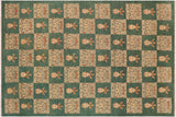 Bohemien Ziegler Drake Green Tan Hand-Knotted Wool Rug - 9'11'' x 13'6''