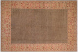 Modern Ziegler Elvira Brown Beige Hand-Knotted Wool Rug - 10'1'' x 13'10''