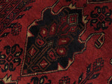 handmade Tribal Biljik Khal Muhammadi Red Black Hand Knotted RECTANGLE 100% WOOL area rug 3x5