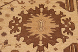 handmade Traditional Kafkaz Chobi Ziegler Beige Tan Hand Knotted RECTANGLE 100% WOOL area rug 10 x 14