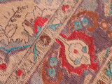 handmade Vintage Blue Purple Hand Knotted RECTANGLE 100% WOOL area rug 6x9