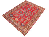 handmade Geometric Super Kazak Red Beige Hand Knotted RECTANGLE 100% WOOL area rug 8x10