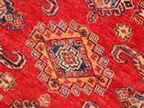 handmade Geometric Super Kazak Red Beige Hand Knotted RECTANGLE 100% WOOL area rug 8x10