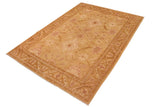 handmade Traditional Kafkaz Chobi Ziegler Gold Brown Hand Knotted RECTANGLE 100% WOOL area rug 10 x 14