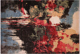Eclectic Ziegler Annabell Black Red Wool&Silk Rug - 9'11'' x 13'10''