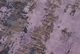 handmade Modern Blue Brown Hand Knotted RECTANGLE WOOL&SILK area rug 8x10