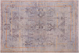 Contemporary Ziegler Damaris Blue Gray Bamboo Silk Rug - 7'11'' x 9'10''