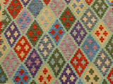 handmade Geometric Kilim Blue Green Hand-Woven RECTANGLE 100% WOOL area rug 3x5