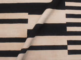 handmade Geometric Kilim Ivory Black Hand-Woven RECTANGLE 100% WOOL area rug 6x8