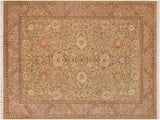 Kashan Pak Persian Rena Green/Tan Wool Rug - 10'2'' x 13'9''