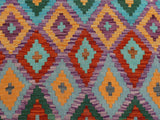 handmade Geometric Kilim Rust Gray Hand-Woven RECTANGLE 100% WOOL area rug 8x11