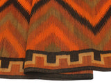 handmade Geometric Kilim Rust Brown Hand-Woven RUNNER 100% WOOL area rug