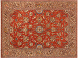 Turkish Knotted Istanbul Deloris Rust/ Brown Wool Rug - 9'11'' x 13'8''
