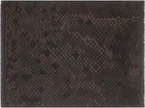 Shabby Chic Turkish Kilim Lulu Black/Brown Wool Rug - 5'7'' x 7'8''